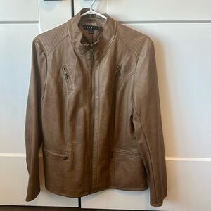 Tribal faux leather jacket